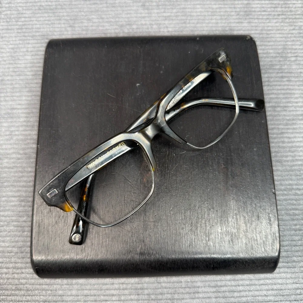 Warby Parker Talbot 3200 Tortoise Shell Semi Rimless Y2K Eyeglasses 49-19-145